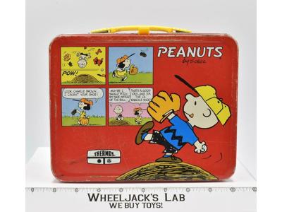 The Peanuts Charlie Brown Snoopy 1985 Metal Lunchbox and Thermos