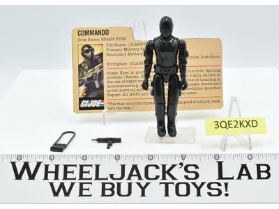 Snake Eyes V1 STRAIGHT ARM 100% Complete 1982 GI Joe ARAH Hasbro Vintage