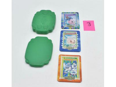 Digimon #3 Taco Bell Metal Card X3 Yokomon Koromon Garurumon 2000 Akiyosni Hongo