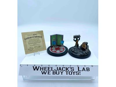 The Transporter Room &amp; Arena Star Trek 2008 Hawthorne Village Dioramas W/COA