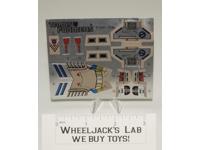 Roadblock Decal Sticker Sheet G1 Transformers 1989 Vintage Action Figure