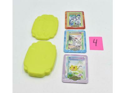 Digimon #4 Taco Bell Metal Cards X3 Gomamon Nyaromon " " 2000 Akiyosni Hongo