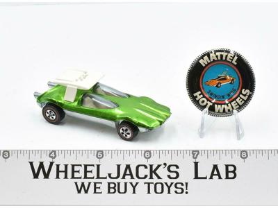 Swingin' Wing Light Green With Button 1970 Redline Hot Wheels Mattel Vintage RL