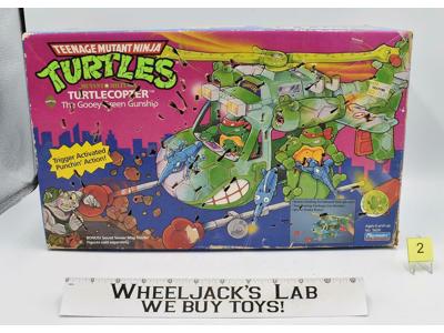 Turtle Copter #2 100% Complete W/Box WORKS TMNT 1990 Vintage Playmates Toys