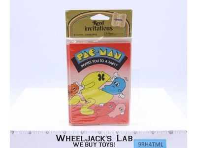 Pac-Man Party Invitations w/ Envelopes 1982 C.A. Reed Vintage SEALED NEW