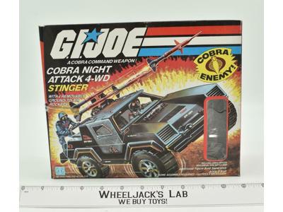 Stinger Night Attack 4-WD W/ Box &amp; Driver Complete GI Joe 1984 Hasbro Vehicle