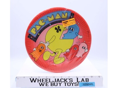 Pac-Man Paper Party Plates 9 Inches 1982 C.A. Reed Vintage SEALED NEW