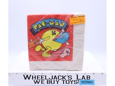 Pac-Man Party Facial Tissue Napkins Reed 1982 Vintage SEALED NEW LARGE
