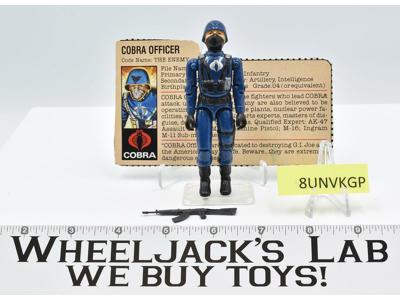 Cobra Officer V1 STRAIGHT ARM 100% Complete 1982 GI Joe Hasbro Vintage
