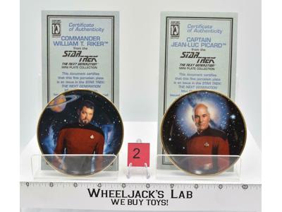 Capt. Picard &amp; Comm. William T. Riker #2 Mini Plates Star Trek 1997 Hamilton