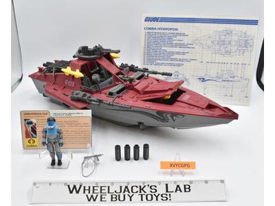 Moray Hydrofoil 100% Complete W/ LENS GI Joe 1985 Hasbro Vintage Action Figure