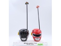 Red & Black Ranger Helmet Walkie Talkie Power Rangers 1994 Bandai Vintage WORKS!