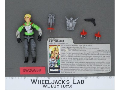 Psyche-Out V1 100% Complete G.I. Joe 1987 Hasbro Vintage Action Figure