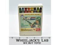 G.I. Joe Crayons W/Case &amp; Built-In Sharpener 1989 Hasbro NEW UNUSED