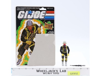 Python Officer V1 Complete W/34 Cardback 1989 G.I. Joe Hasbro Vintage Act Figure