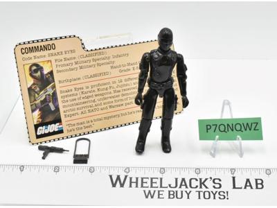 Snake Eyes V1 Straight Arm Complete G.I. Joe 1982 Hasbro Vintage Action Figure
