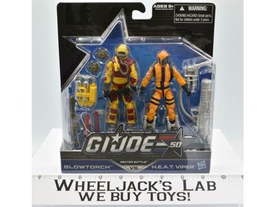 Blowtorch vs Heat Viper G.I. Joe 50th Anniversary 2014 Hasbro NEW MOSC SEALED