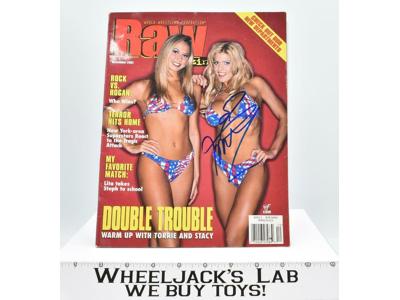 Torrie &amp; Stacy Double Trouble SIGNED WWE Raw Photo Magazine Cover December 2002
