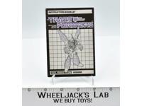 Venom Action Figure Instructions Manual Booklet 1985 Vintage G1 Transformers