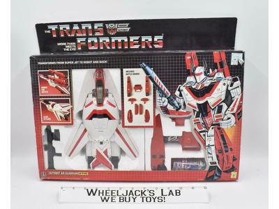 Jetfire WHITE NICE FIGURE UNUSED STICKERS Complete w Box 1985 G1 Transformers
