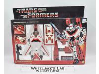 Jetfire WHITE NICE FIGURE UNUSED STICKERS Complete w Box 1985 G1 Transformers