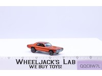 Custom Cougar Orange Hot Wheels 1967 1968 Mattel Redline Spring base plate Vtg