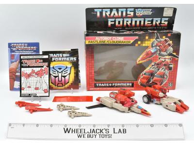 Fastlane &amp; Cloudraker NR MINT FIG MIB 100% Complete 1987 Vintage G1 Transformers