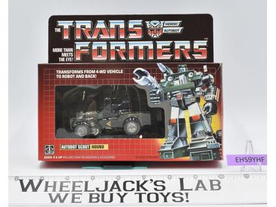 Hound NR MINT FIG NICE BOX 1985 Vintage Hasbro G1 Transformers Action Figure