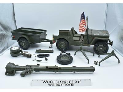 Combat Jeep 7000 W/ Trailer GI Joe 1965 Vintage Vehicle Action Figure