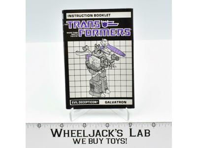 Galvatron Action Figure Vintage Instruction Booklet Manual 1986 G1 Transformers