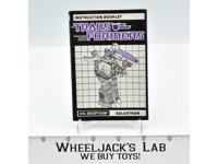 Galvatron Action Figure Vintage Instruction Booklet Manual 1986 G1 Transformers