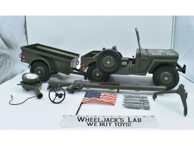 Jeep 7000 W/Trailer &amp; Accessories 12" G.I. Joe Vehicle 1966 Vintage
