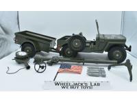 Jeep 7000 W/Trailer &amp; Accessories 12" G.I. Joe Vehicle 1966 Vintage