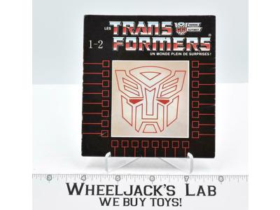 1-2 Checklist Toy Catalog Poster Booklet CANADIAN Transformers 1986 Hasbro