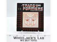1-2 Checklist Toy Catalog Poster Booklet CANADIAN Transformers 1986 Hasbro