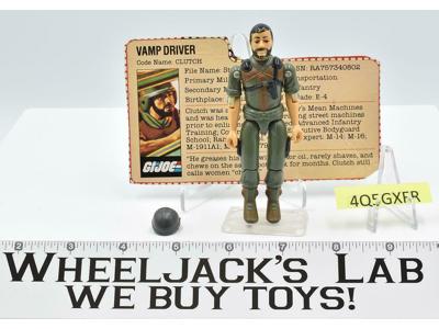 Clutch V1 Straight Arm 100% Complete 1982 GI Joe Vintage Hasbro Action Figure