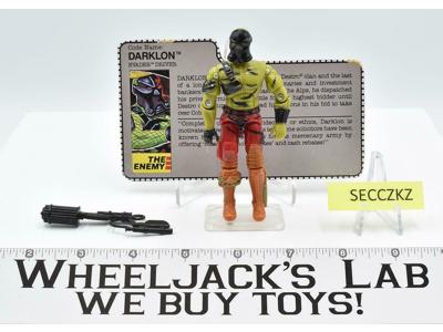 Darklon V1 100% Complete 1989 GI Joe Vintage Hasbro ARAH Action Figure
