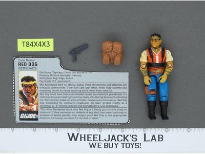 Red Dog V1 100% Complete G.I. Joe 1987 Hasbro Vintage Action Figure
