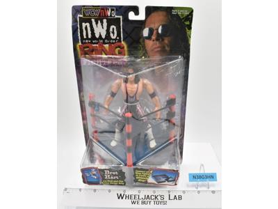 Bret Hart Ring Fighters WCW NWO 1999 Toybiz NEW MOSC Wrestling Figure