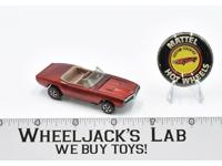 Custom Firebird Red With Button 1968 Redline Hot Wheels Mattel Vintage Redline