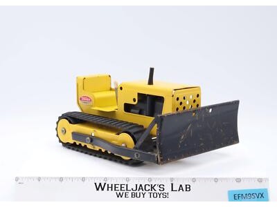 #2300 Yellow Bulldozer Pressed Steel 1960s Tonka Vintage Construction Truck