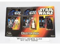 Star Wars 3 Figure Collector Pack W/Luke, Obi-Wan &amp; Darth Vader NEW 1996 Kenner