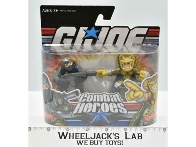 Beachhead &amp; Serpentor G.I. Joe Combat Heroes 2008 Hasbro NEW MOSC SEALED