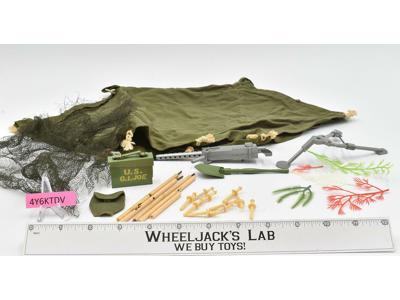 Bivouac Deluxe Pup Tent Set Action Soldier Equipment 1964 Vintage 12" Accessory