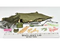 Bivouac Deluxe Pup Tent Set Action Soldier Equipment 1964 Vintage 12" Accessory