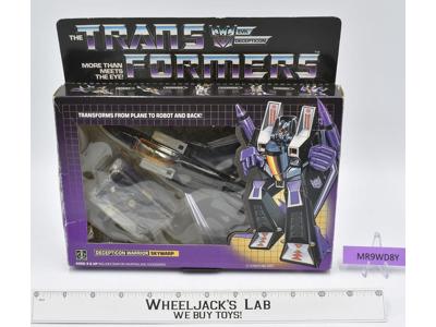 Skywarp NEAR MINT FIGURE UNUSED STICKERS Complete 1984 Vintage G1 Transformers