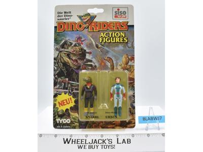 Snarrl &amp; Ursus Dino Riders German Siso 1989 Tyco NEW MOSC SEALED