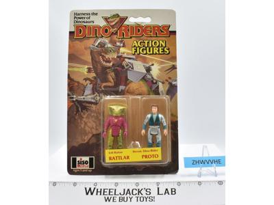 Rattlar &amp; Proto Dino Riders English Siso 1989 Tyco NEW MOSC SEALED