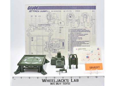 Jump Jet Pack Playset W/PARTIAL STICKER SHEET 1982 GI Joe Vintage ARAH