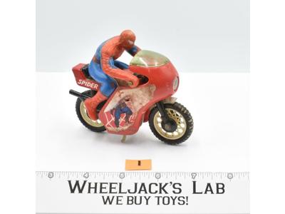 Spider 'Bike' Spiderman #1 1990 Buddy L Crop. Marvel Comics Toy Motorcycle
